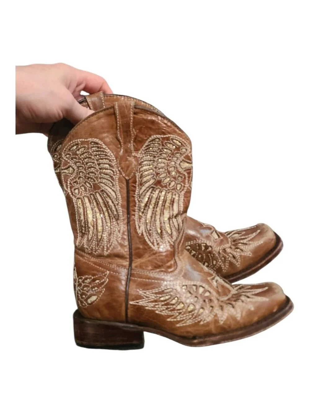 Girls TEXAS COUNTRY Leather Cowgirl Boots 13